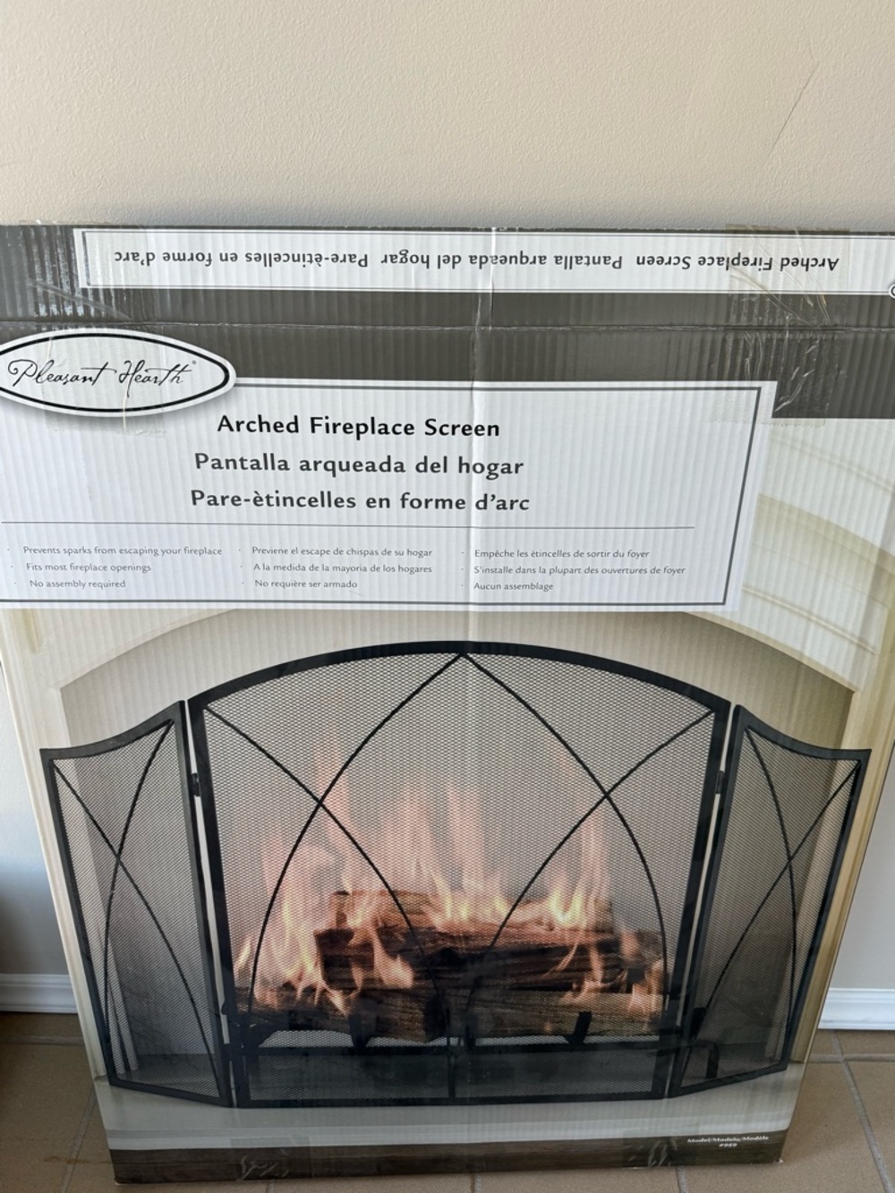 Black Fireplace Screen